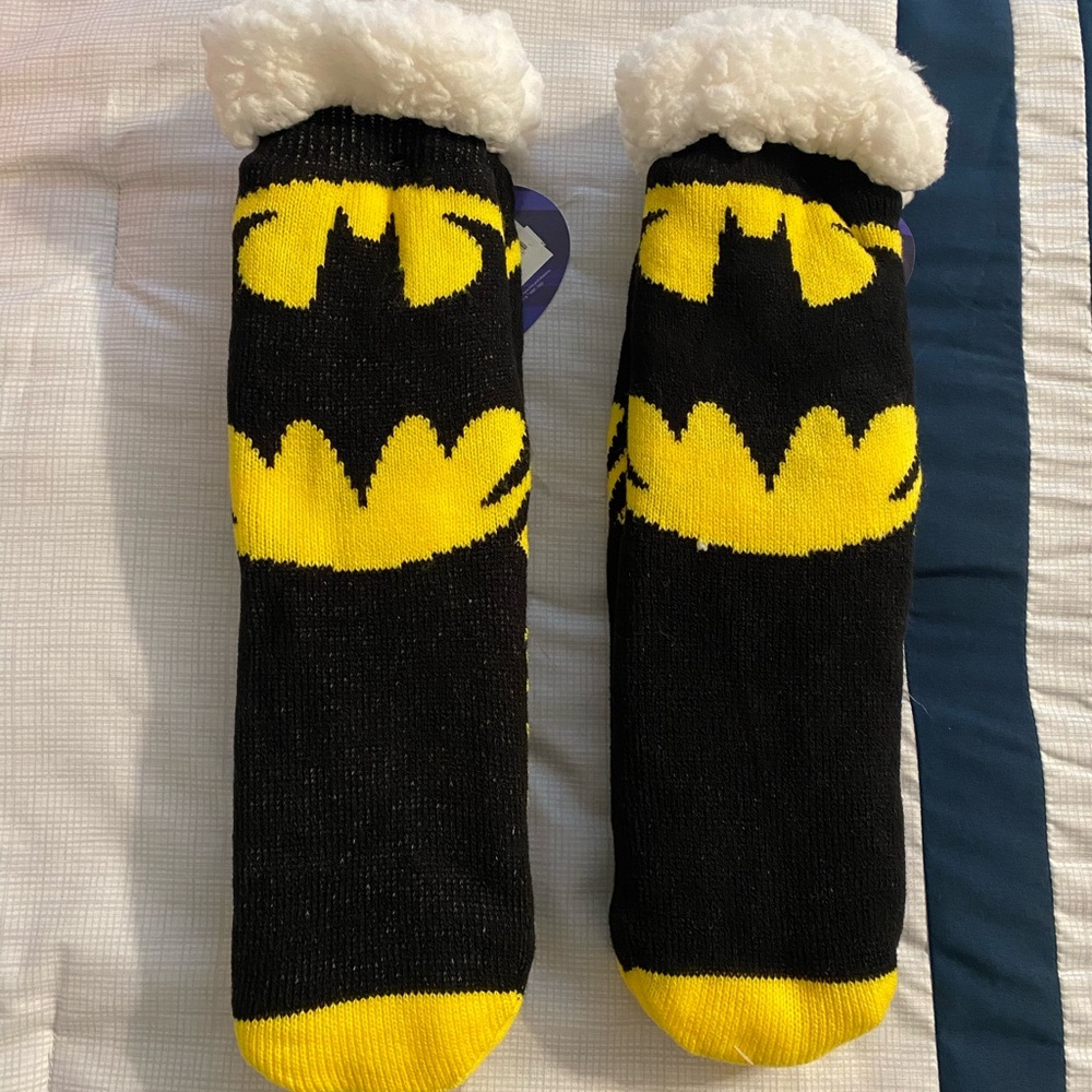 Batman & Seinfeld—3 Sherpa Slipper Sock Bundle - Picture 2 of 11